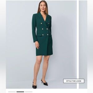 Ann Taylor Green Double-breasted  Dress